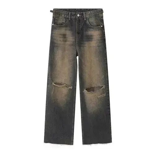 High Sport × Japanese Brand × Jean Retro distressed nostalgic rust raw edge ripped jeans Size US 32 / EU 48 - 2 Thumbnail