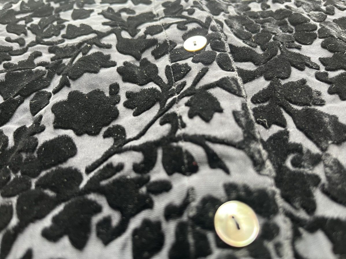 Laura Ashley Laura Ashley silk velvet sheer floral oversized shirt Size L / US 10 / IT 46 - 3 Thumbnail
