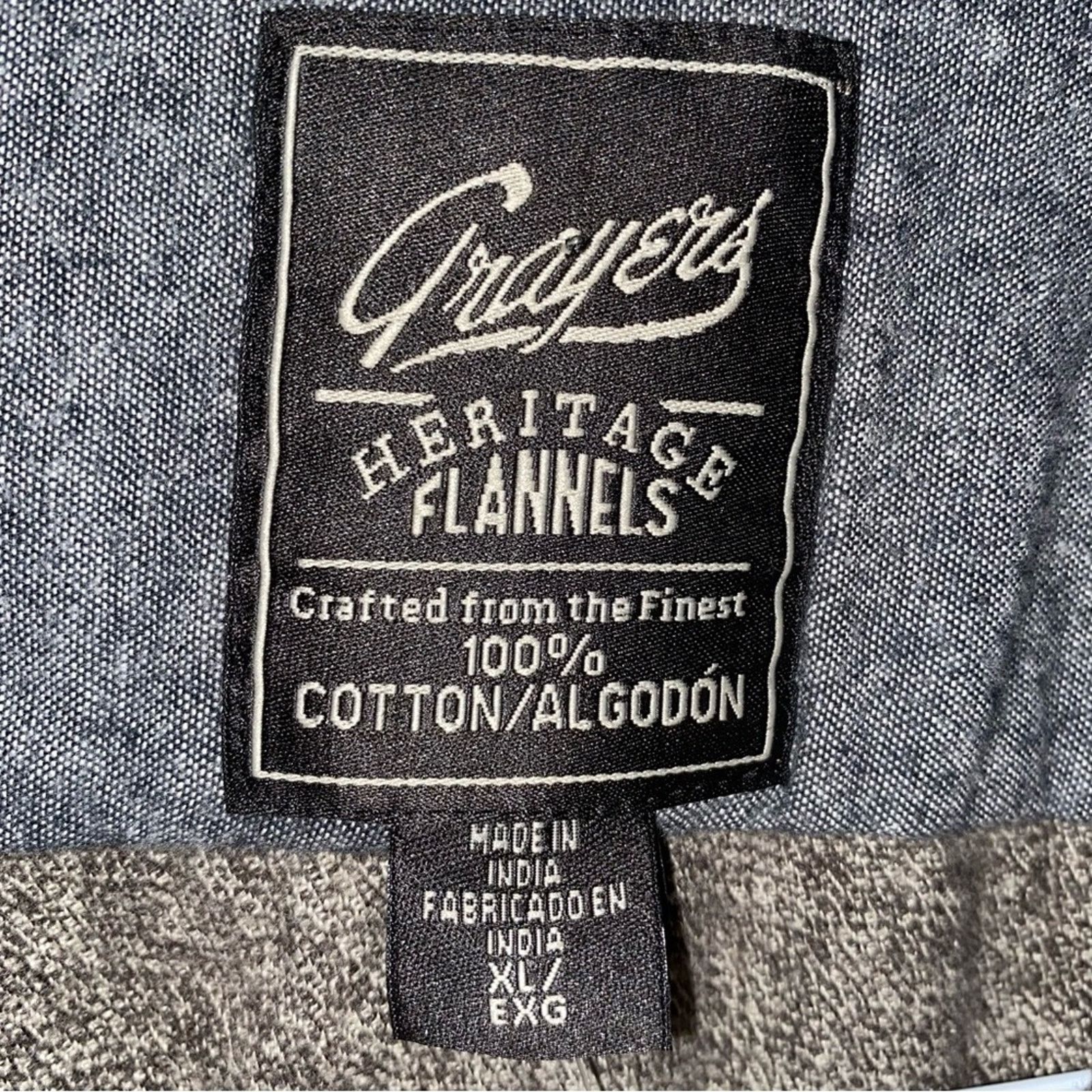 Grayers New! GRAYERS $125 Harrison Heritage Flannel Gray Jaspe XL Size US XL / EU 56 / 4 - 7 Thumbnail