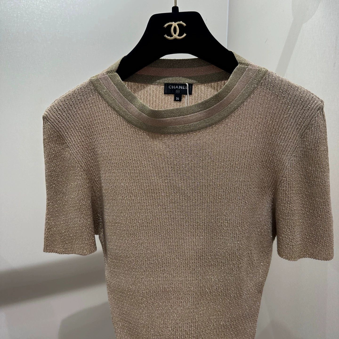 Chanel Chanel apr636 Egypt Buttoned Knit Short Sleeve Cotton 36 Size XS / US 0-2 / IT 36-38 - 6 Thumbnail