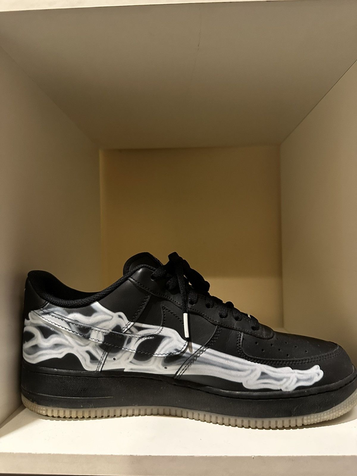 Nike Size 13 - Nike Air Force 1'07 QS Black Skeleton Size US 13 / EU 46 - 7 Thumbnail