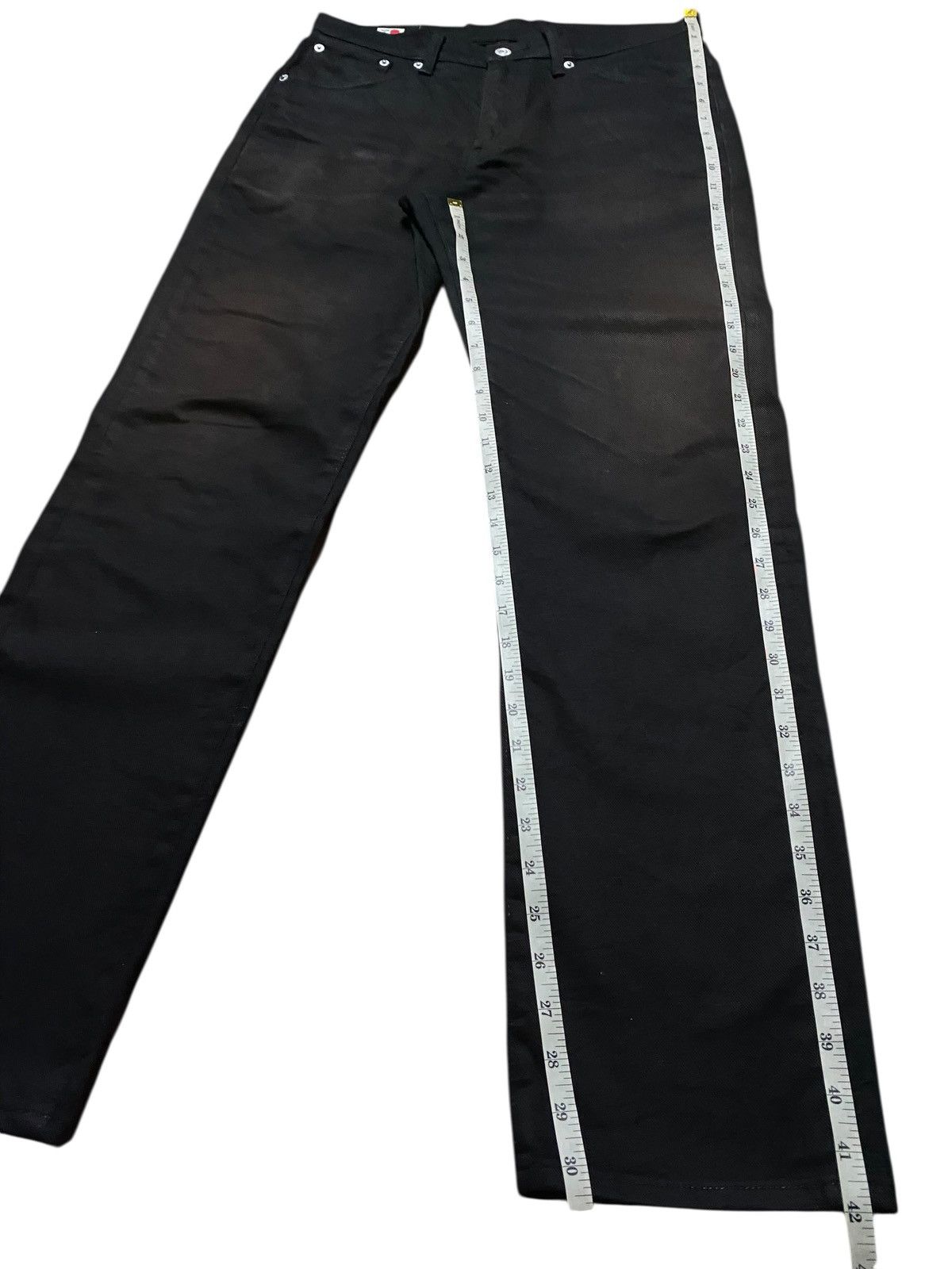 Edwin Vintage Edwin 503 Black Denim Slim Fit Jeans Size US 32 / EU 48 - 11 Thumbnail