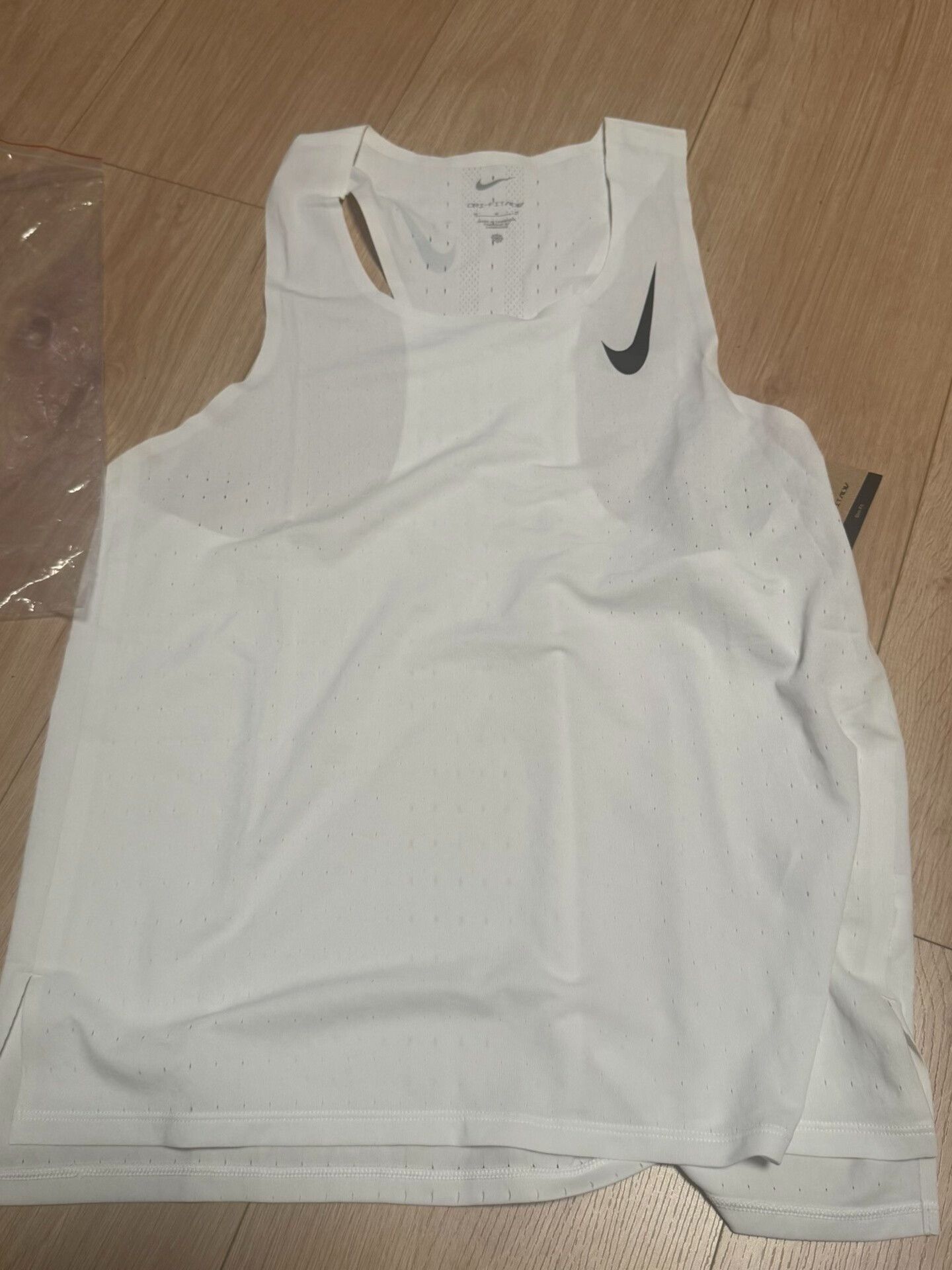 Nike nike white performance marathon tank top Size US M / EU 48-50 / 2 - 1 Thumbnail