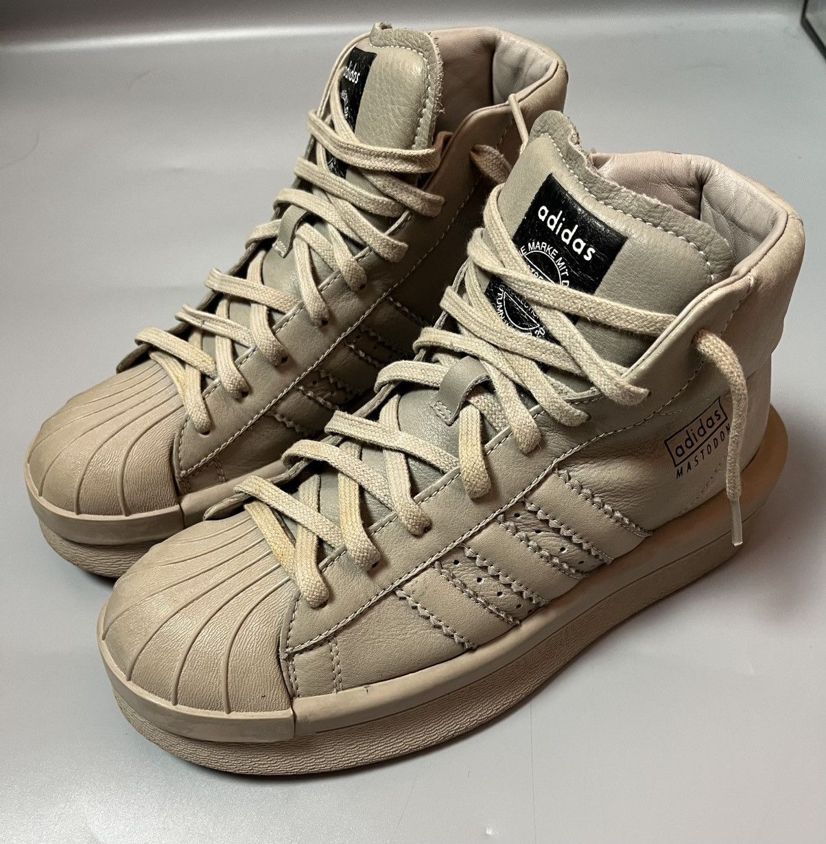 Adidas × Rick Owens Adidas x Rick Owens AW16 Mastodon Pro Model “pearl” sneaker Size US 6 / IT 36 - 3 Thumbnail
