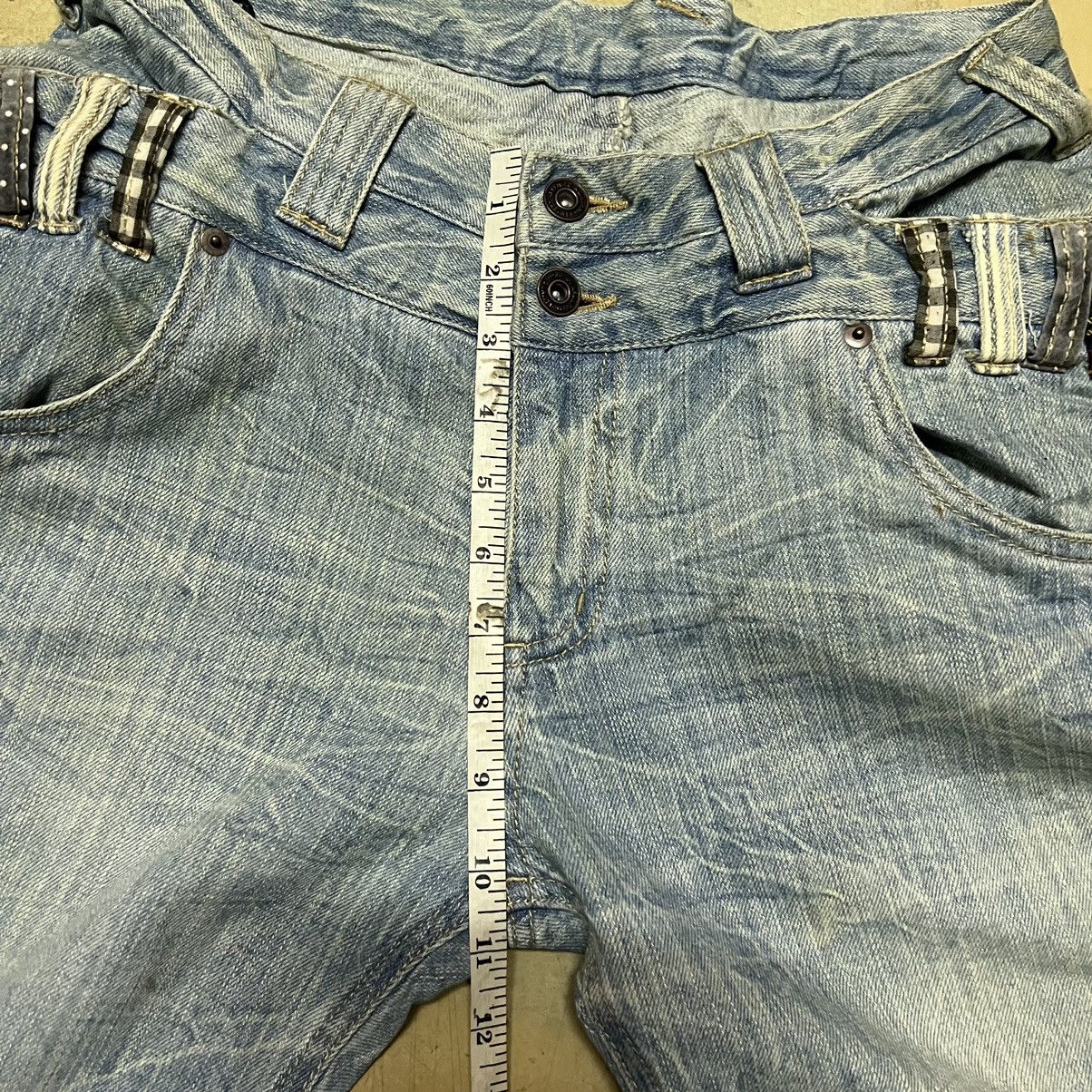 Japanese Brand Japanese Brand Double Waist Distressed Denim Jeans Size US 29 - 9 Thumbnail