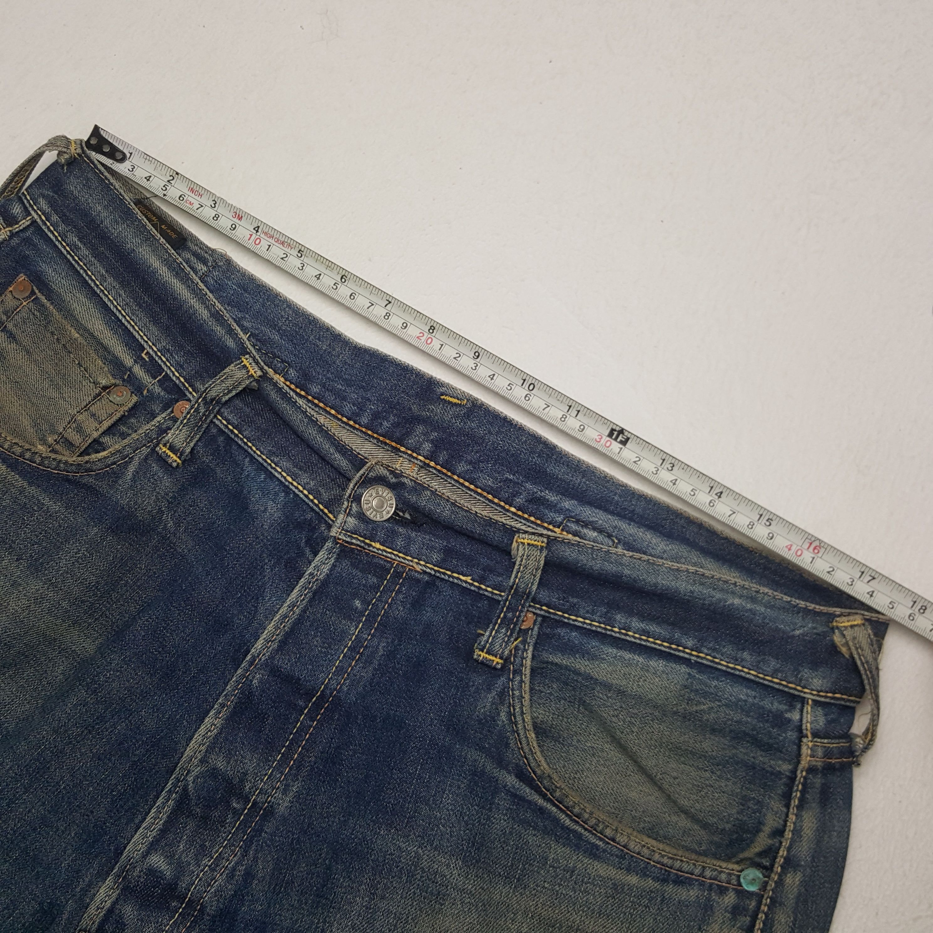 Japanese Brand × Vintage Vintage Evisu Japanese Brand Daicock Custom Art Denim Size US 35 - 9 Thumbnail