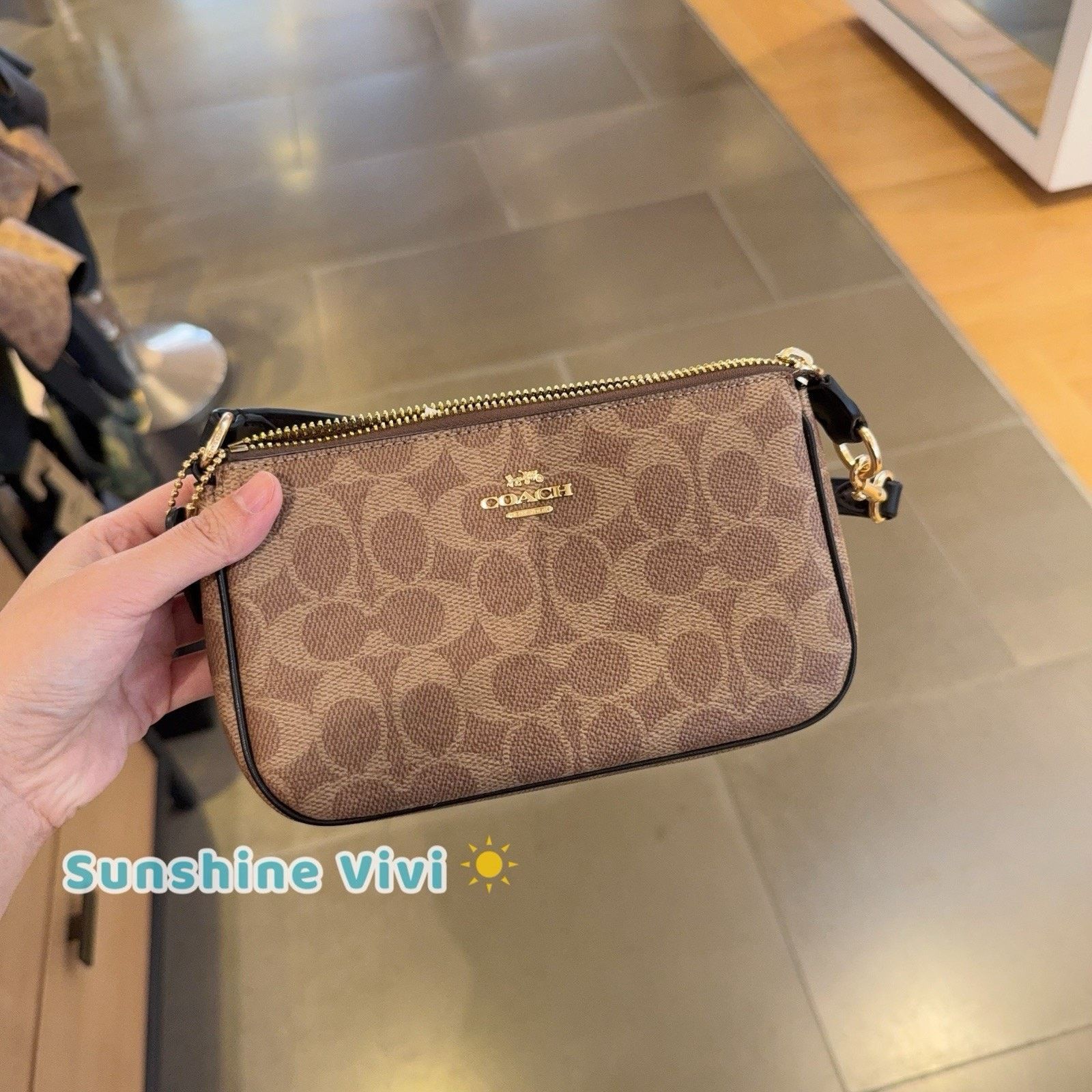 Coach NWT Coach Nolita 19 Signature Canvas CW426, Gold/Tan/Black Size ONE SIZE - 1 Thumbnail