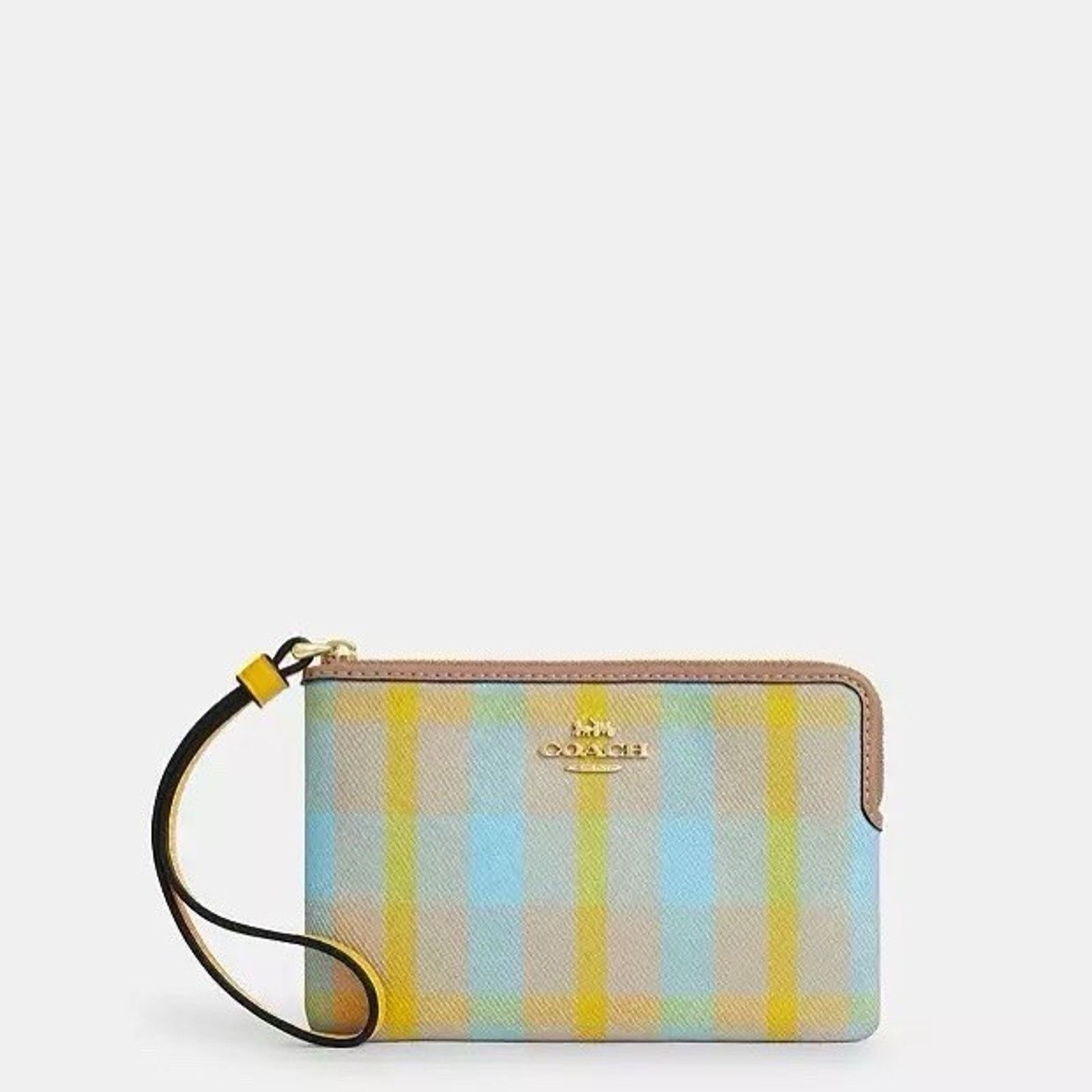 Coach NWT Coach Corner Zip Wristlet CBP18 Bright Maize Size ONE SIZE - 5 Thumbnail