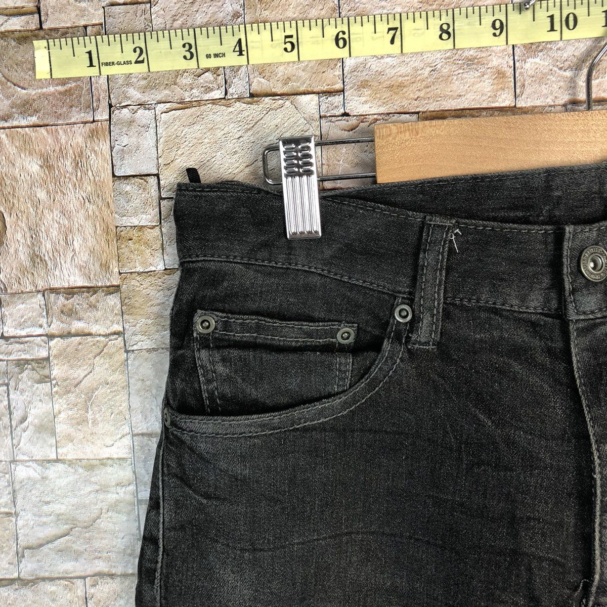 Japanese Brand Japan vintage Black Denim jeans Pants #A639 Size US 29 - 7 Thumbnail