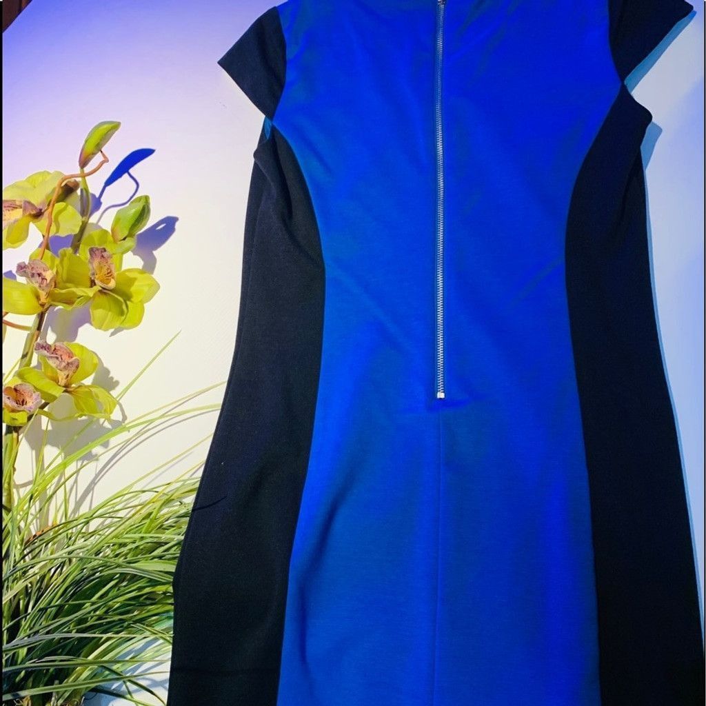 Michael Kors Michael Kors Blue & Black dress size 2 Size XXS / US 00 / IT 34 - 6 Thumbnail