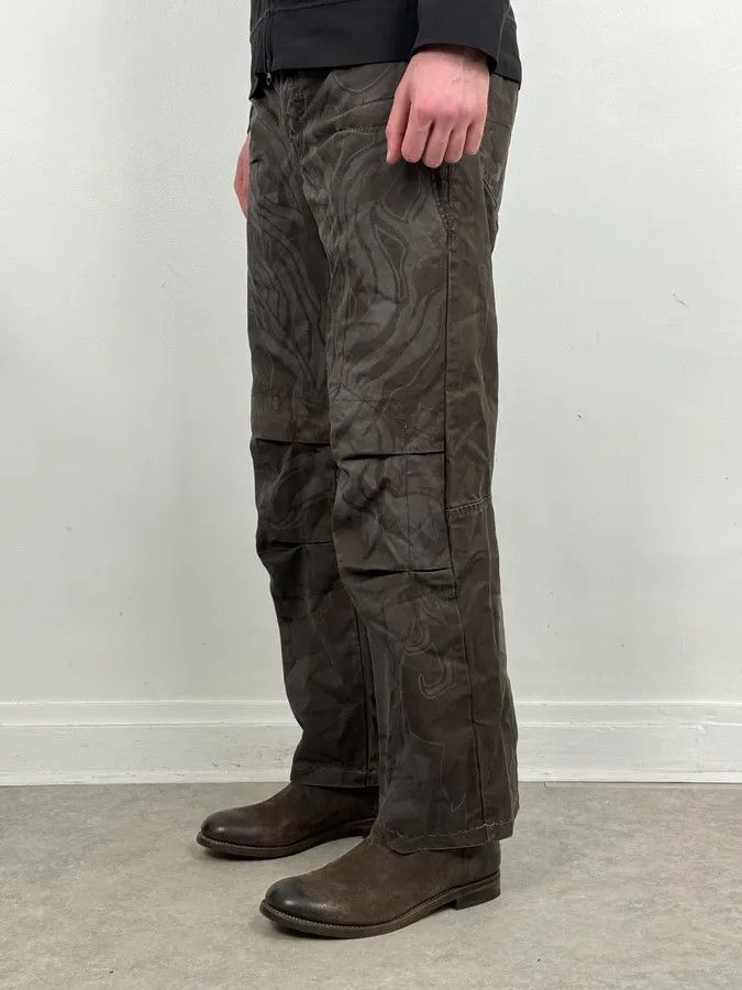 Marithe + Francois Girbaud 2000s Marithé + François Girbaud Grey Shadow Tagged Abstract Pants Size US 32 / EU 48 - 3 Thumbnail