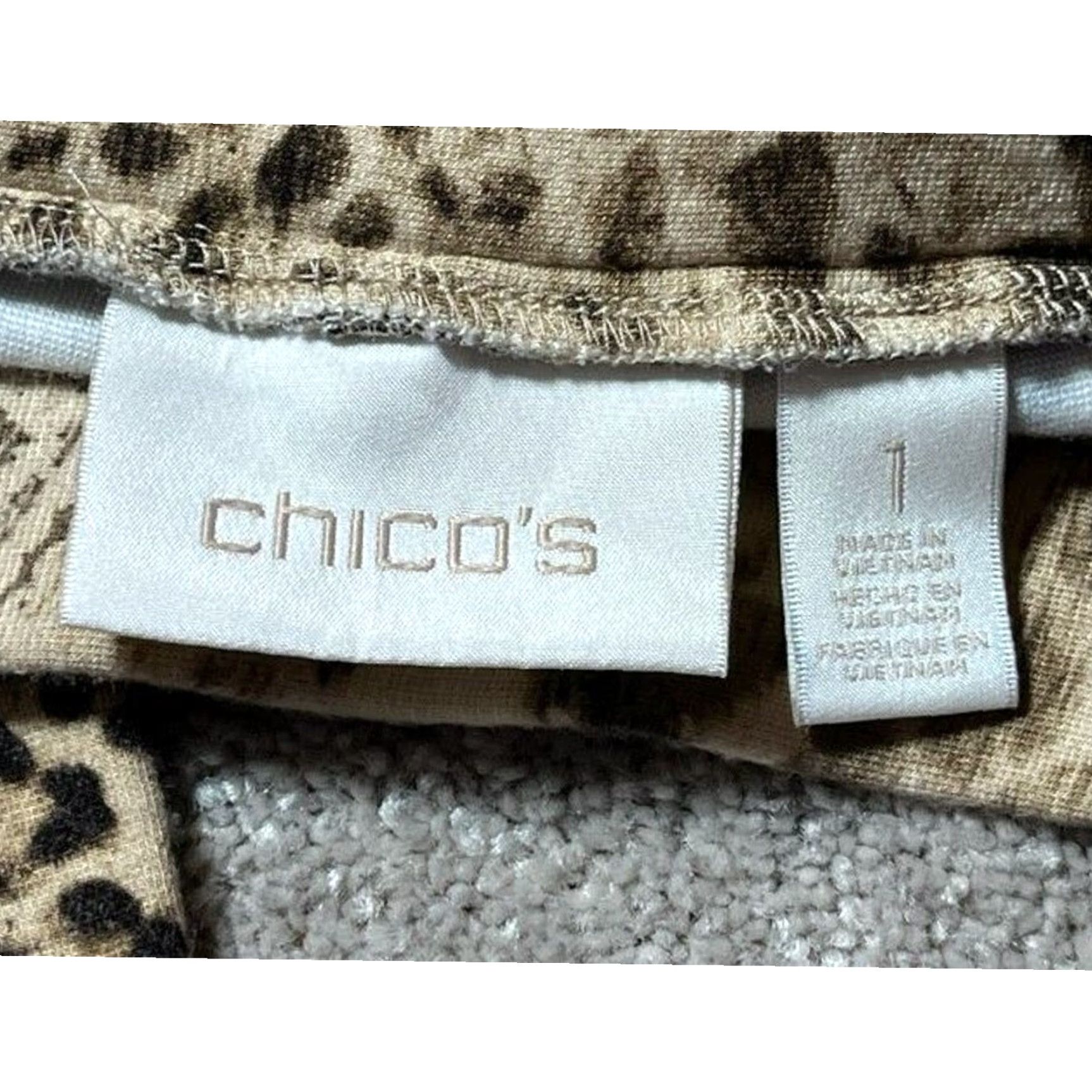 Vintage VINTAGE Chico's Leggings 1 Leopard Print Paisley Statement Edgy Boho Glam Retro 90s Y2K Size 25" / US 0 / IT 36 - 3 Thumbnail