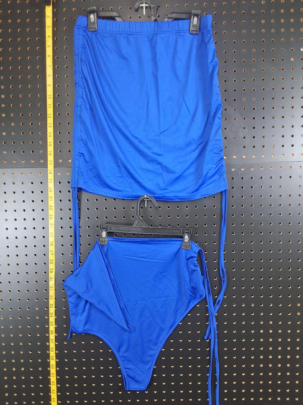 Unknown London Deep Sky Blue Two-Piece Swim Set - Size L - Stylish & Comfy Size ONE SIZE - 2 Thumbnail