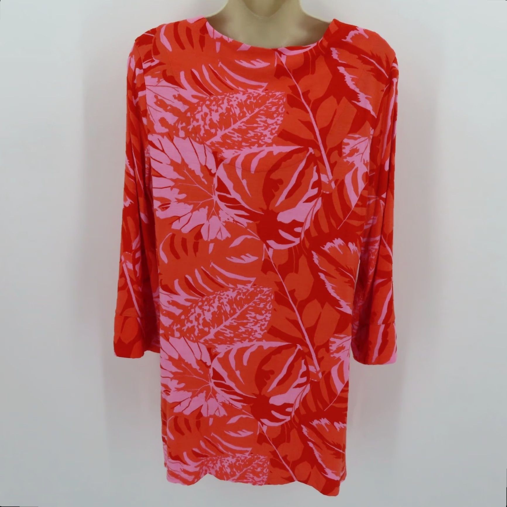 Soft Surroundings Soft Surroundings Shirt Blouse Tunic Women Small S Beaded Floral 3/4 Sleeve V-Neck Multicolor Size S / US 4 / IT 40 - 6 Thumbnail