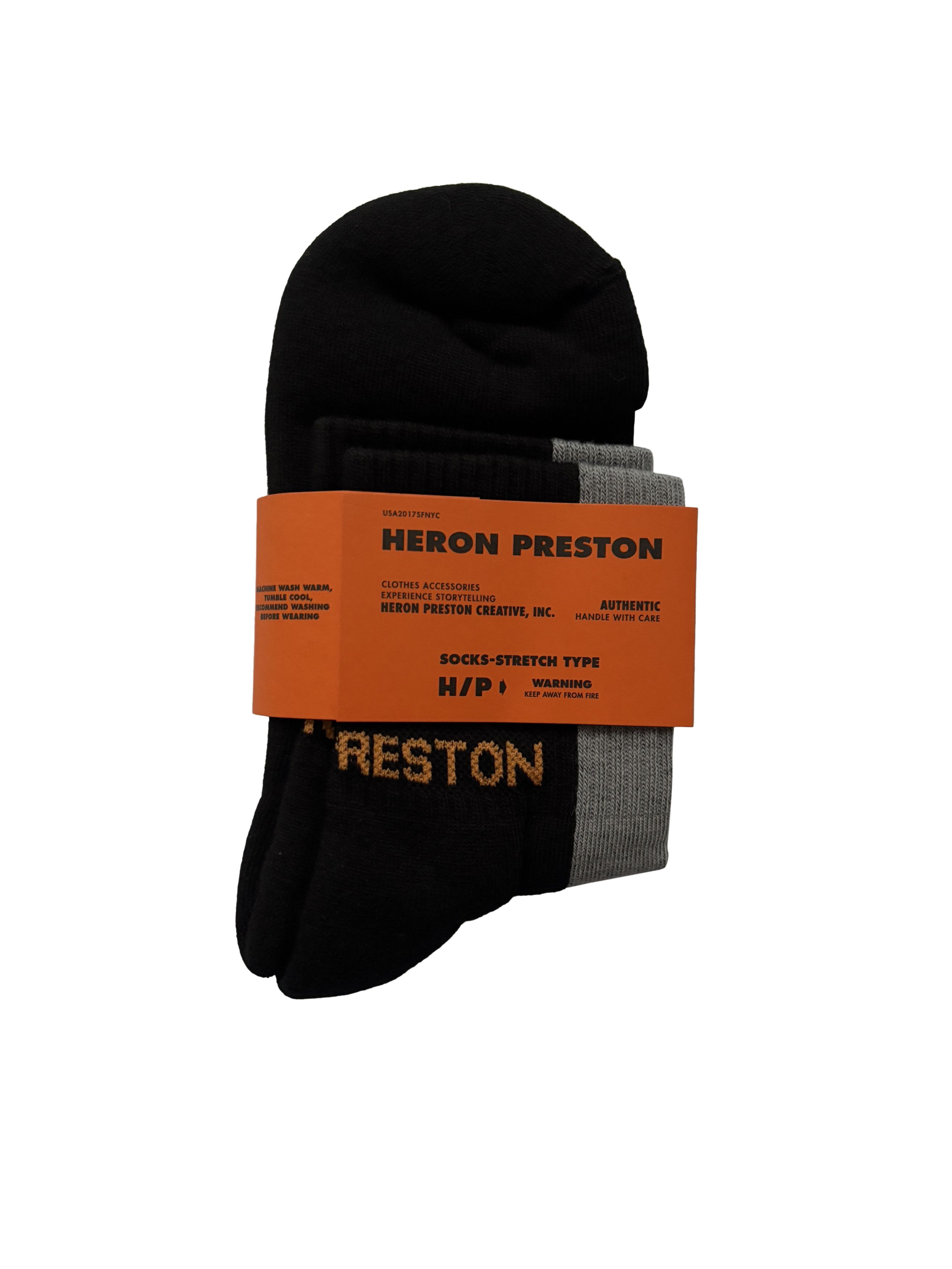 Heron Preston ⚡️QUICK SALE⚡️Heron Preston Short CTNMB Black/Gray Socks Size ONE SIZE - 1 Thumbnail