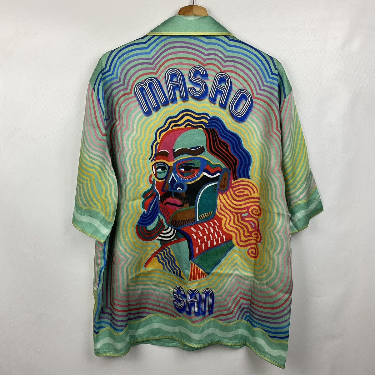 image of Casablanca Masao San Silk Shirt For Man, Men's (Size Large)
