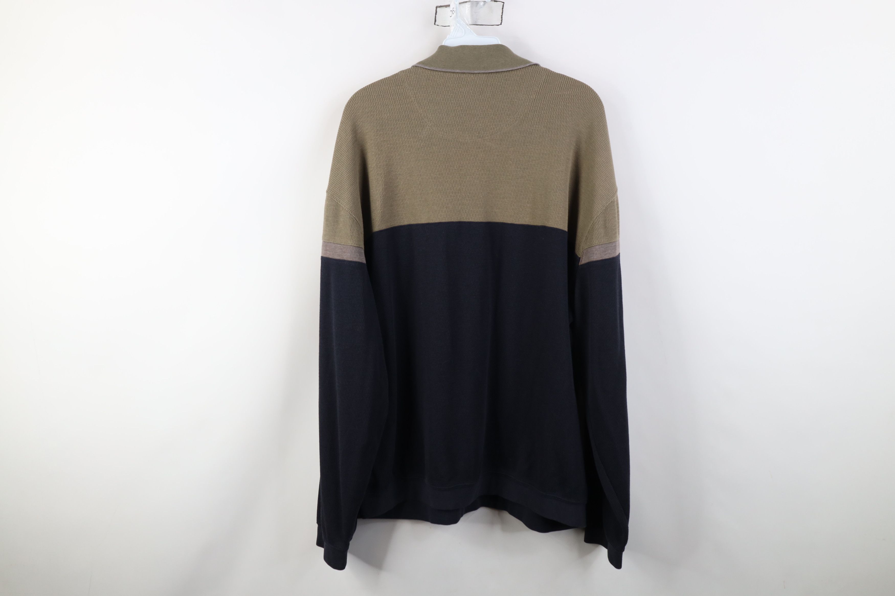 Vintage Vintage 90s Streetwear Thermal Knit Long Sleeve Rugby Polo Size US XL / EU 56 / 4 - 11 Thumbnail