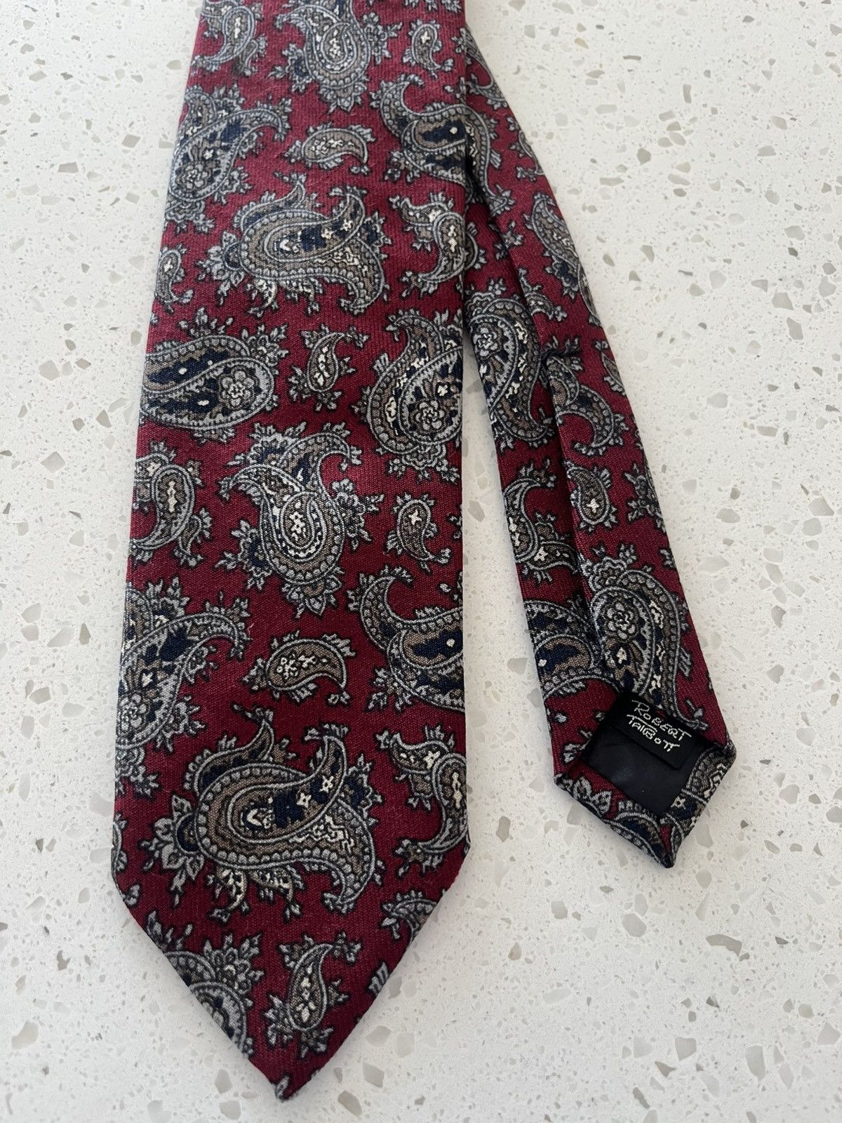 Robert Talbott Robert Talbott wool chalis handblocked paisley tie Size ONE SIZE - 1 Thumbnail