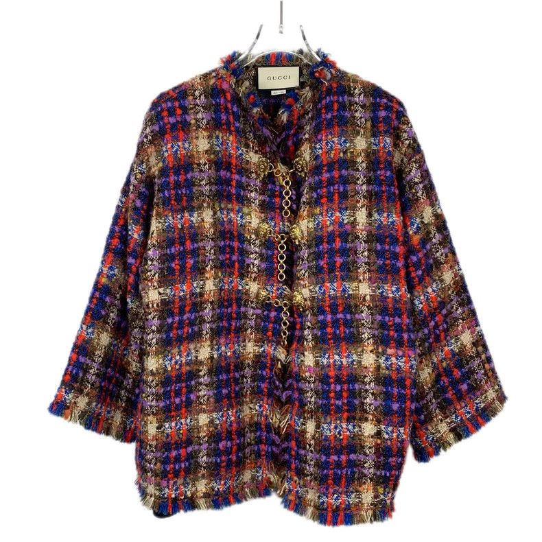 Gucci Gucci Size 36Purple wool tweed wool jacket size 36 2502- Size XS / US 0-2 / IT 36-38 - 1 Thumbnail