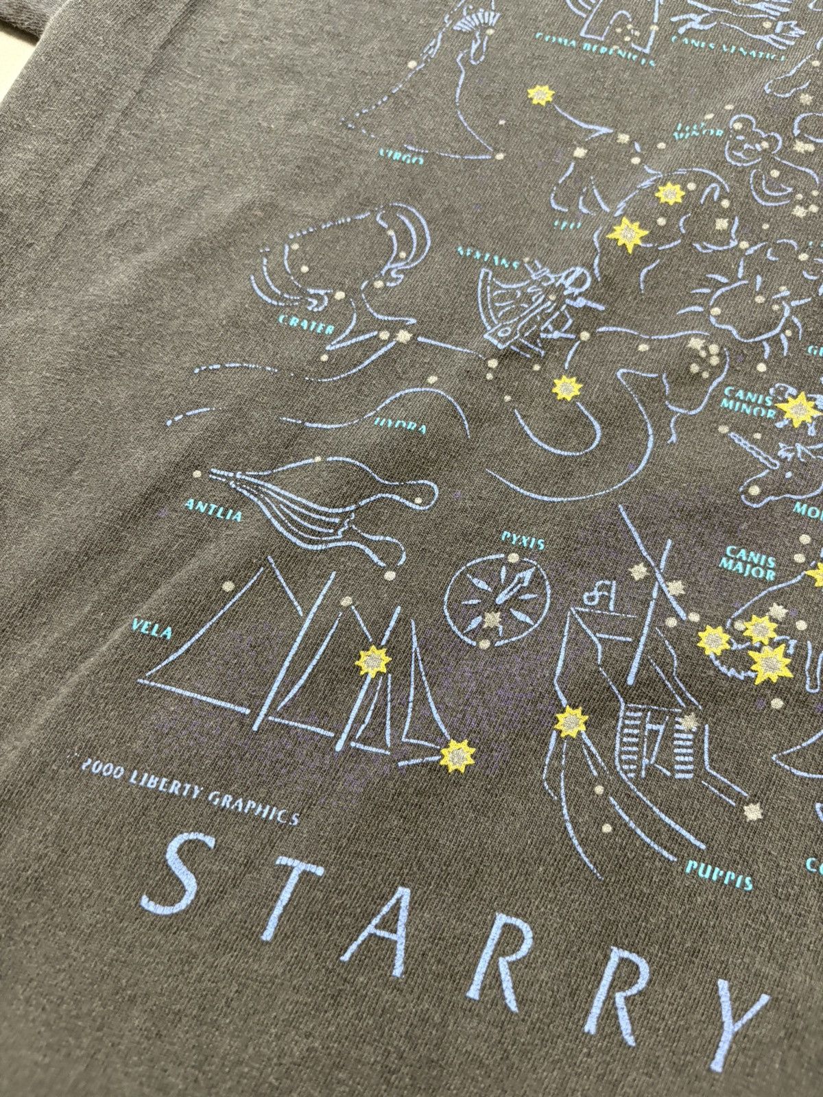 Vintage 2000 Starry Night Liberty Graphics Hanes Tee XL