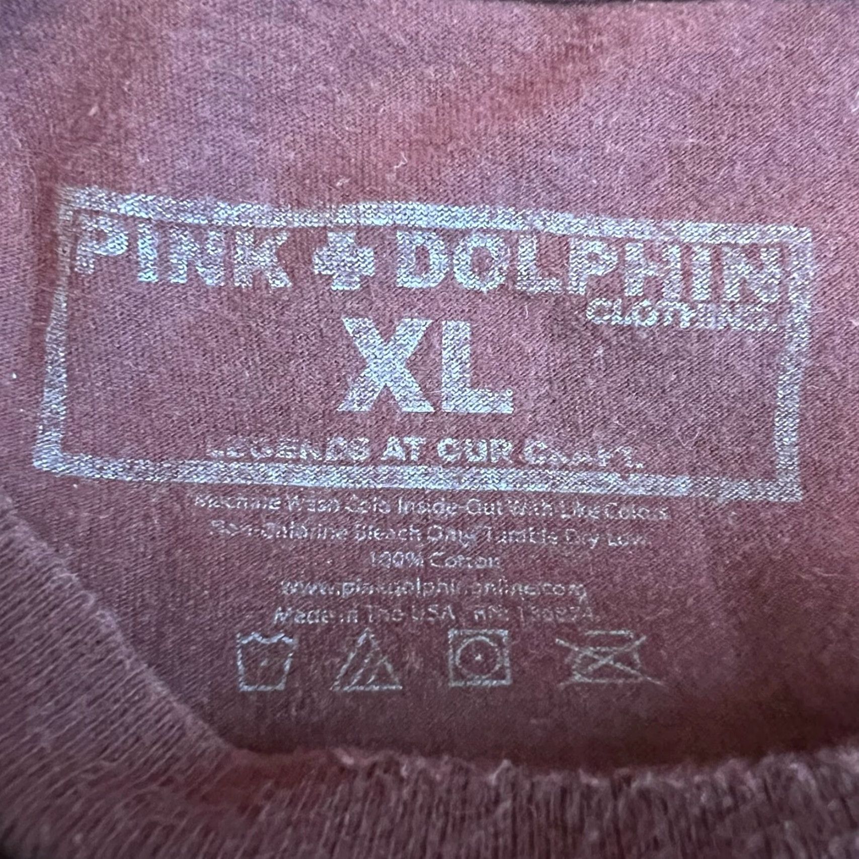 Pinko Pink Dolphin T-Shirt Men's XL Red Yacht Graphic Logo Crew Neck Short Sleeve Size US XL / EU 56 / 4 - 5 Thumbnail