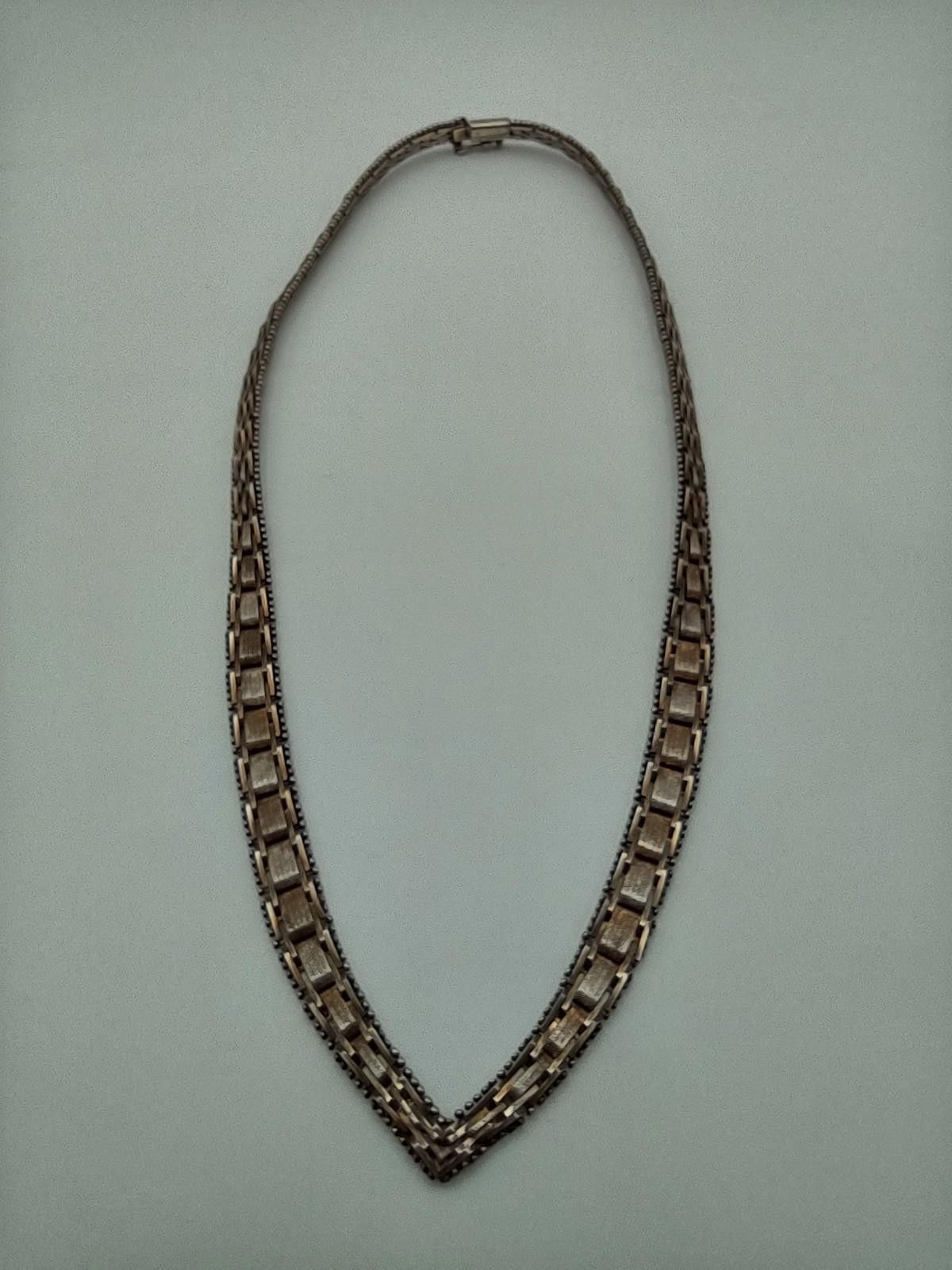 The Unbranded Brand Vintage Italian Riccio Chevron 925 Necklace 16" Size ONE SIZE - 2 Thumbnail