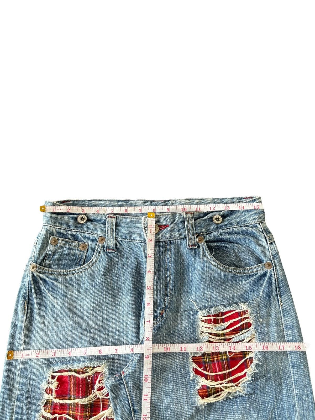 Kapital Vintage Japanese Brand Buckle Back Suspenders Loose Jeans Size 31" - 6 Thumbnail