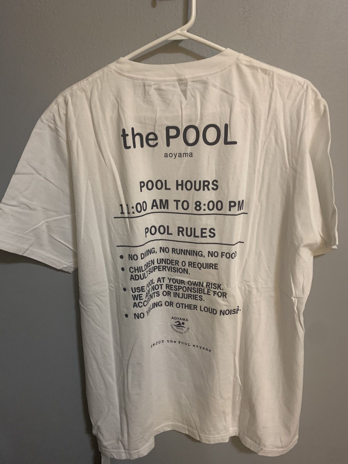Hiroshi Fujiwara × Japanese Brand × the POOL aoyama The Pool Aoyama Pool Hours/Rules T-Shirt POM-2563-B Size US L / EU 52-54 / 3 - 2 Thumbnail