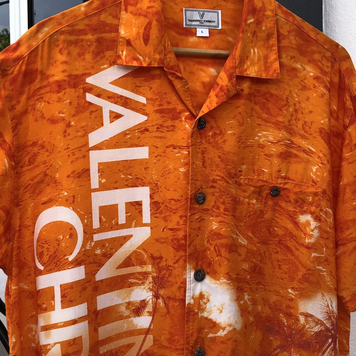 Valentino VALENTINO CHRISTY Volcano Hawaiian TieDye Rayon Short Sleeve Size US L / EU 52-54 / 3 - 8 Thumbnail