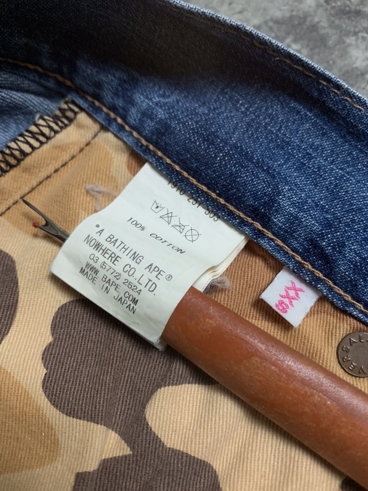 Bape RARE Bapesta Dropped Crotch OG Embroidered double stars Size 30" / US 8 / IT 44 - 14 Thumbnail