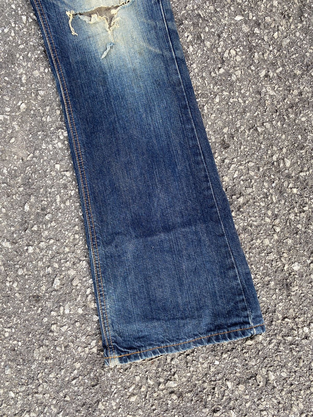 Cowboy Equipment × Edwin × Japanese Brand Edwin Claws Mark Design Flare Distressed Western Cowboycore Size US 32 / EU 48 - 5 Thumbnail