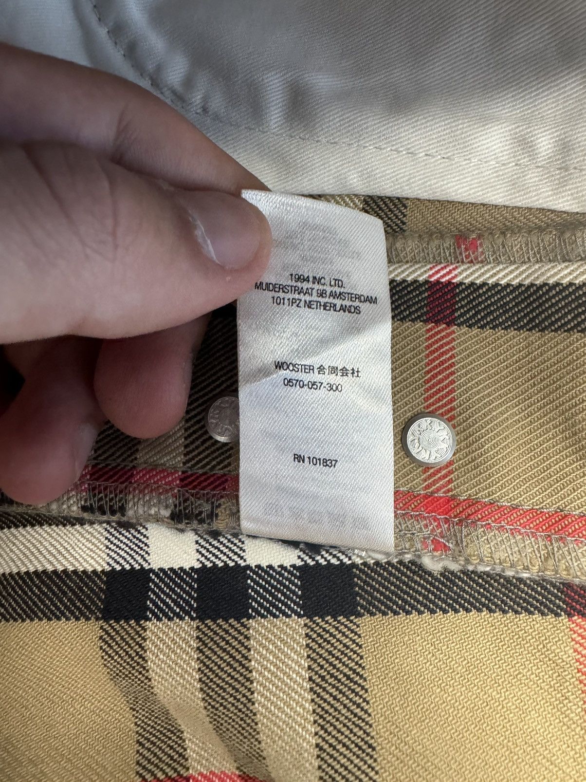 Burberry × Supreme SS22 Supreme Burberry Regular Jeans Beige Size US 30 / EU 46 - 10 Thumbnail