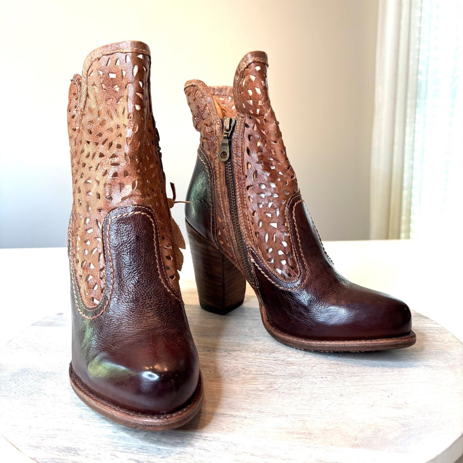 Bed Stu Bed Stu Leather Ankle Boots Laser Cut Rustic Women's 8.5 Size US 8.5 / IT 38.5 - 2 Thumbnail