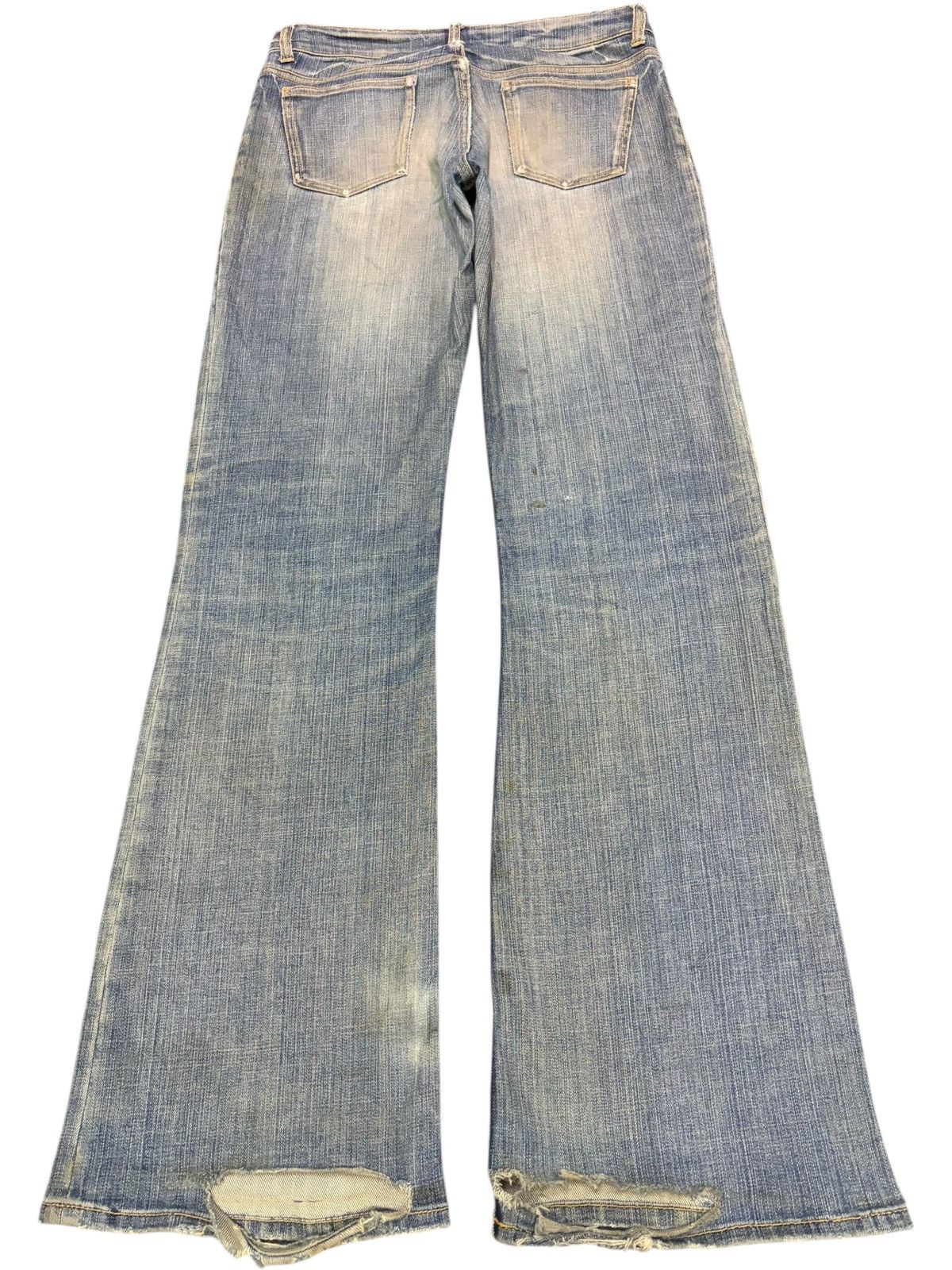 Hysteric Glamour Vintage Japanese Brand Distress Low Rise Flare Jeans Size 30" / US 8 / IT 44 - 2 Thumbnail