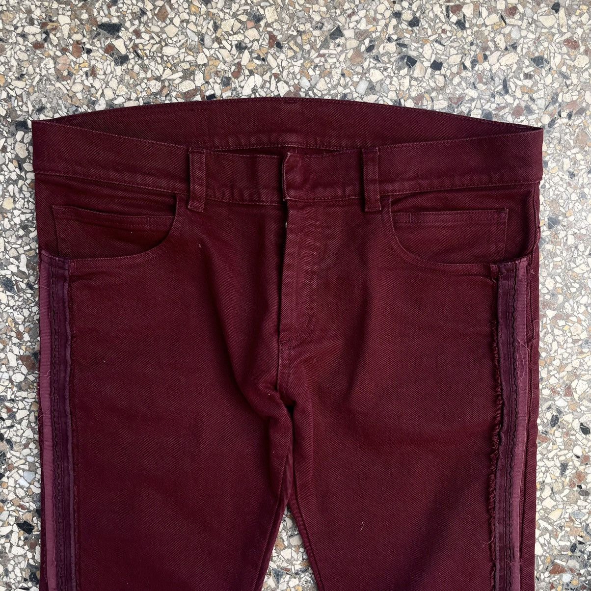 Balmain Balmain by Decarnin Striped Burgundy Jeans Size US 30 / EU 46 - 3 Thumbnail