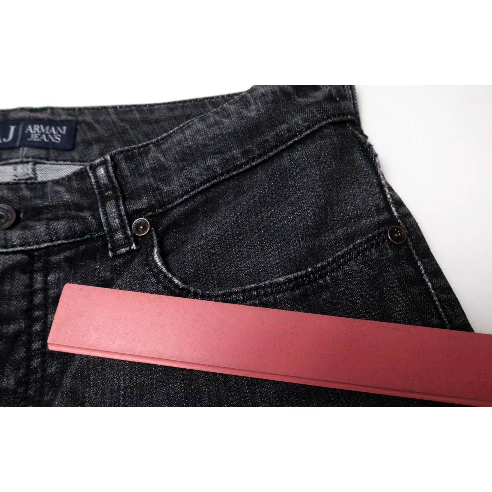 Vintage ARMANI JEANS Jeans Women's US 28 Gray Fade Effect Casual Zip Fly Stretch Size 28" / US 6 / IT 42 - 7 Thumbnail