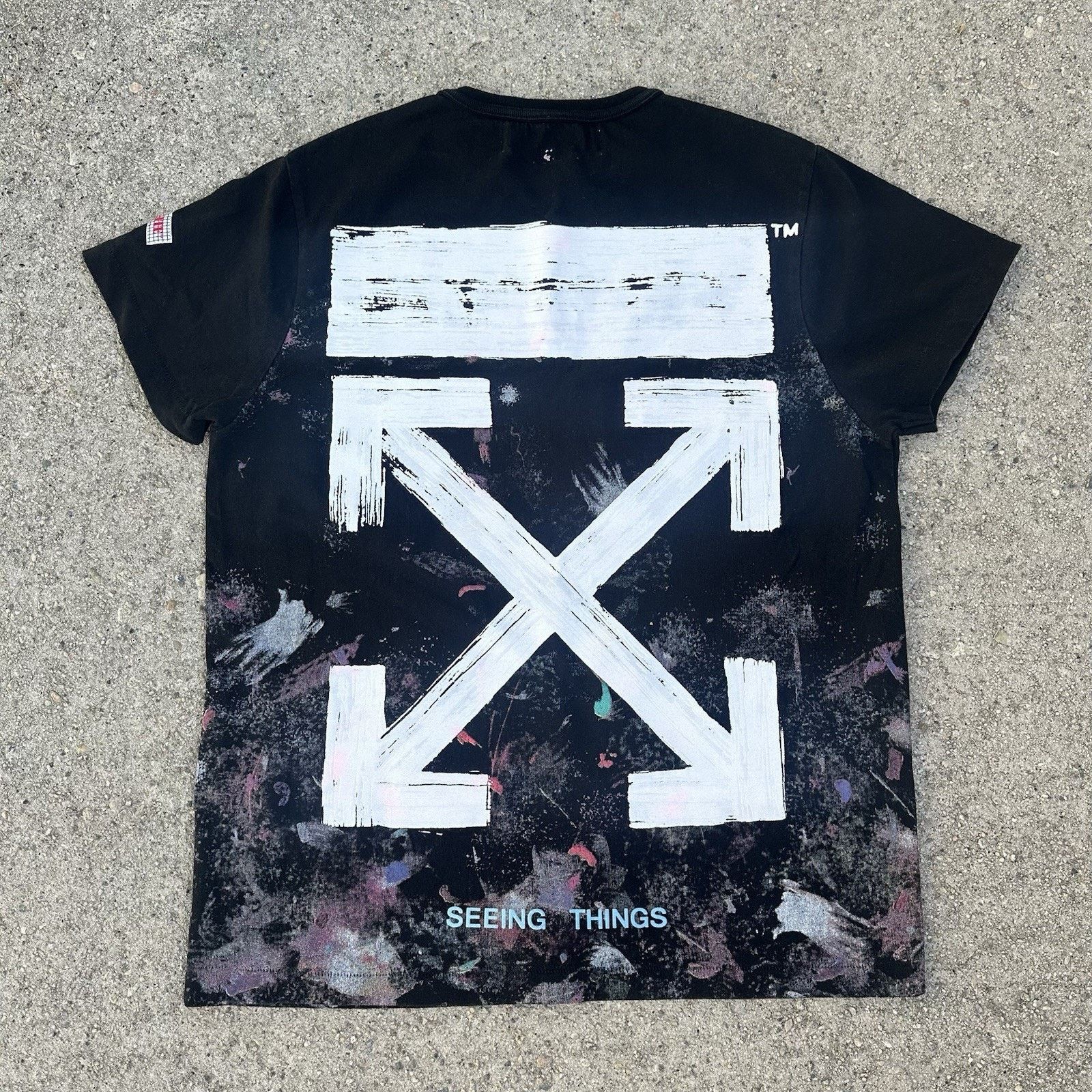 Hypebeast × Off-White × Virgil Abloh Off-White Paint Splatter Galaxy Brushed T-Shirt Virgil Abloh Size US XS / EU 42 / 0 - 1 Thumbnail