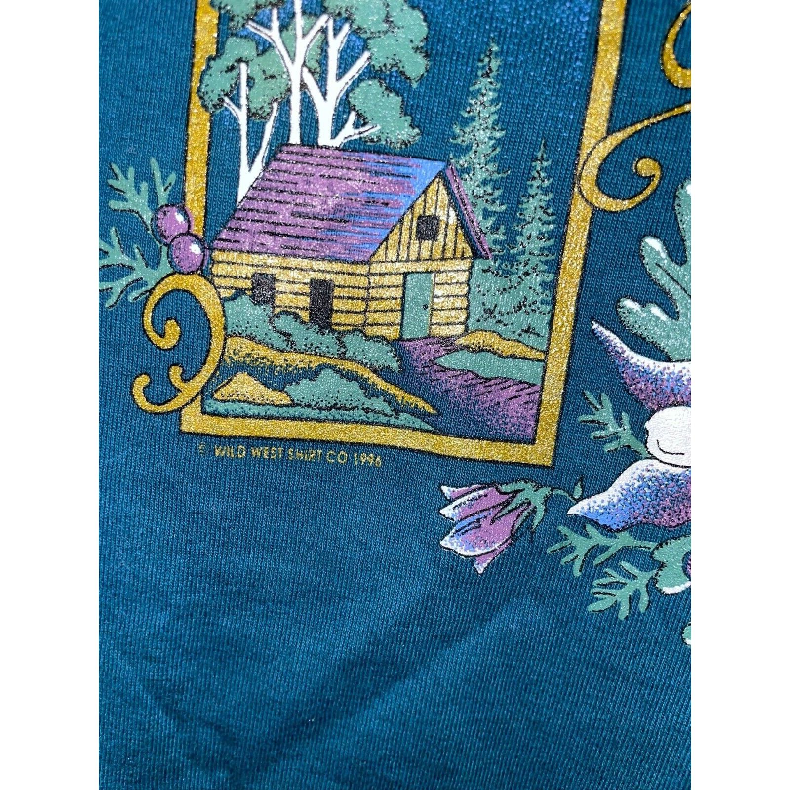 Jerzees Vintage Virginia Shirt Mountains Mountain Green Tee VTG 90s Size US L / EU 52-54 / 3 - 6 Thumbnail