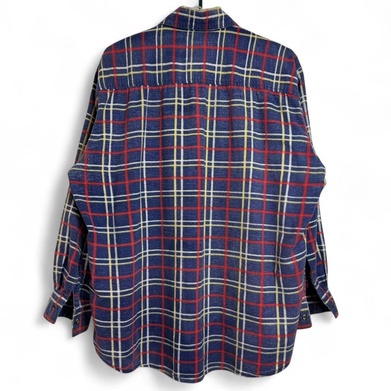 Flannel × Vintage Vintage 90s Plaid Blue Button-Up Boxy Flannel Shirt Size US XL / EU 56 / 4 - 6 Thumbnail