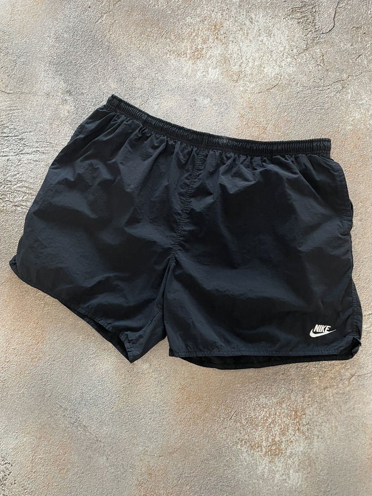 Nike Vintage Nike Nylon Drill Black Shorts Big Swoosh Size US 38 / EU 54 - 4 Thumbnail