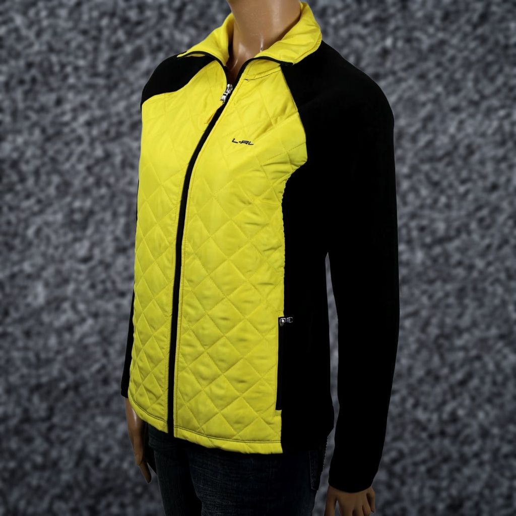 Vintage Ralph Lauren Active Yellow Black Fleece Jacket Full Zip NWT Womens S Polyester Lauren by Ralph Lauren Jacket Womens Fleece XL? Size S / US 4 / IT 40 - 1 Preview