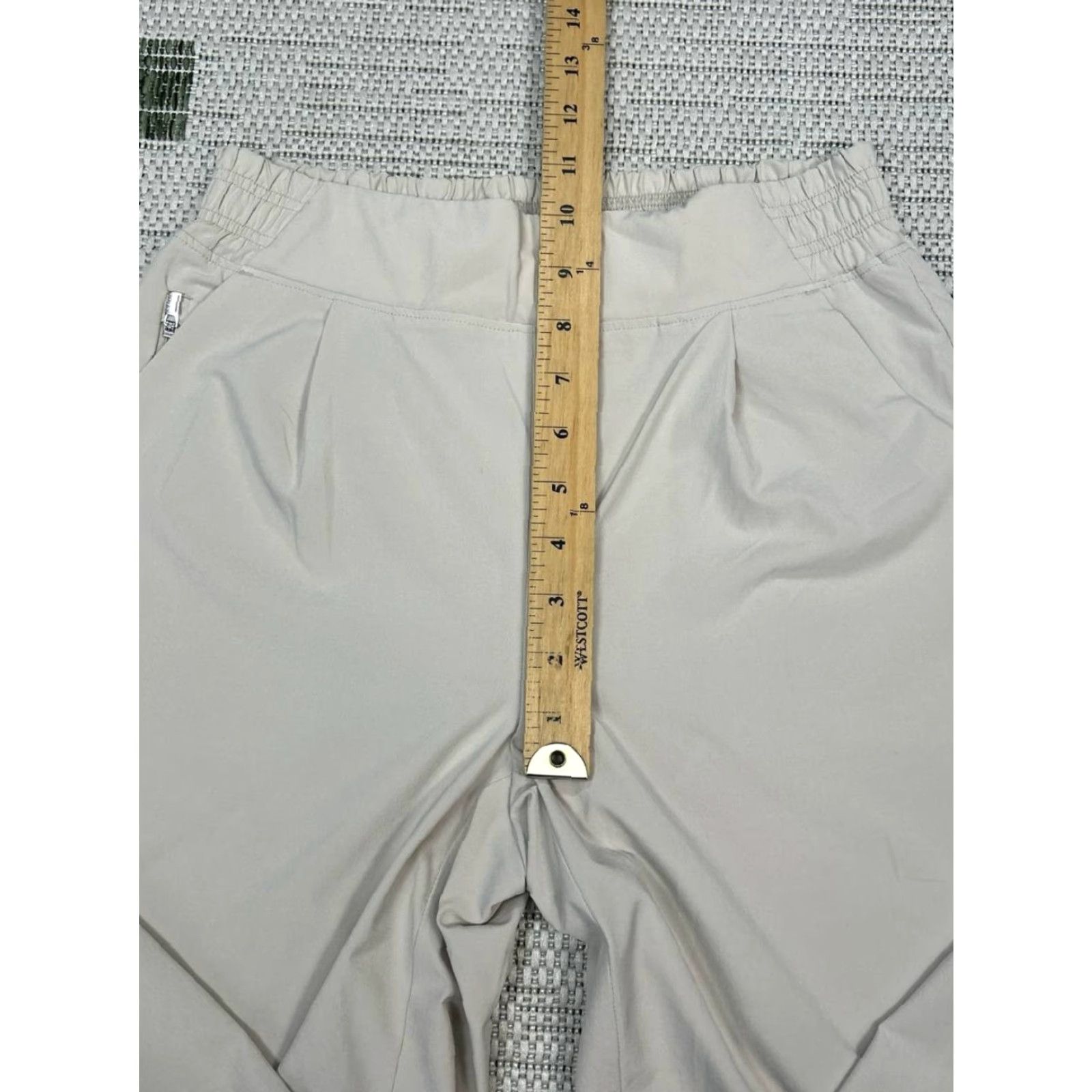 Athleta Pants Womens Cropped Wide-Leg Beige 0 Mid Rise Casual Semi Fitted Wide-Leg