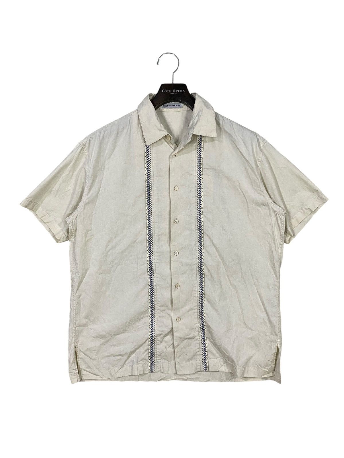 🔥Vintage 90s issey miyake men plated shirt button down