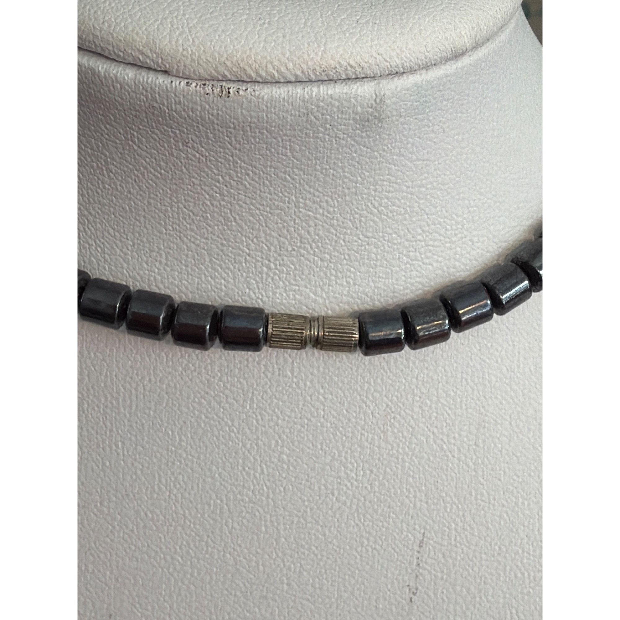 Other Vintage Hematite Bib Necklace Articulated Reverse Triangle S Size ONE SIZE - 4 Thumbnail