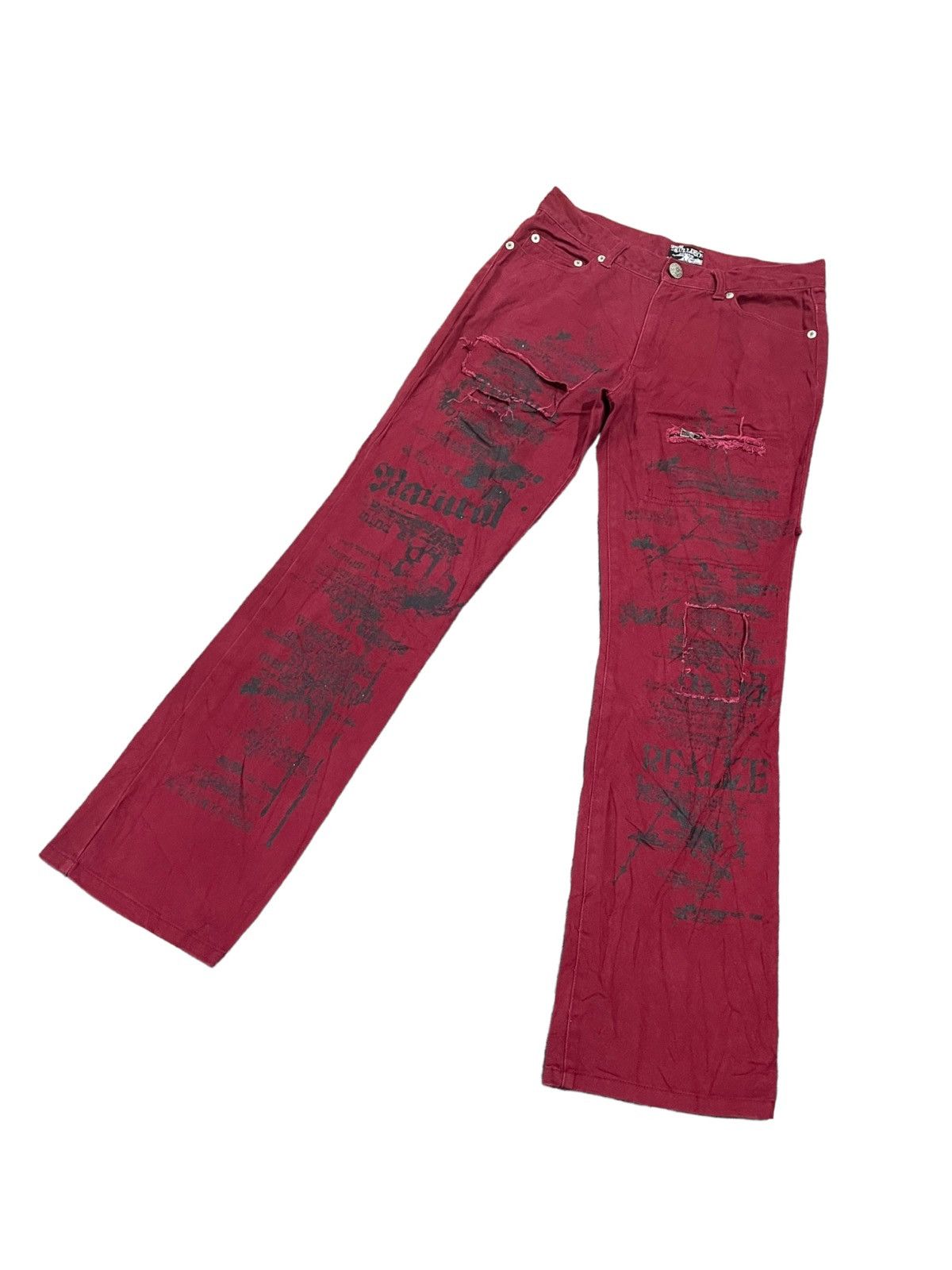 If Six Was Nine × Japanese Brand × Le Grande Bleu (L.G.B.) Japanese Skulldeos Bones Of Cerebral Cranium Jeans Size US 32 / EU 48 - 8 Thumbnail