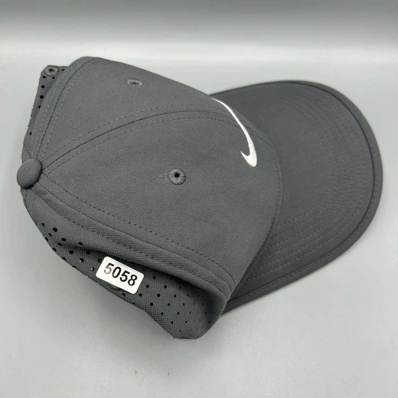 Nike Nike Hat Men Gray Embroidered Swoosh Logo Strap Back Cap Size ONE SIZE - 7 Thumbnail