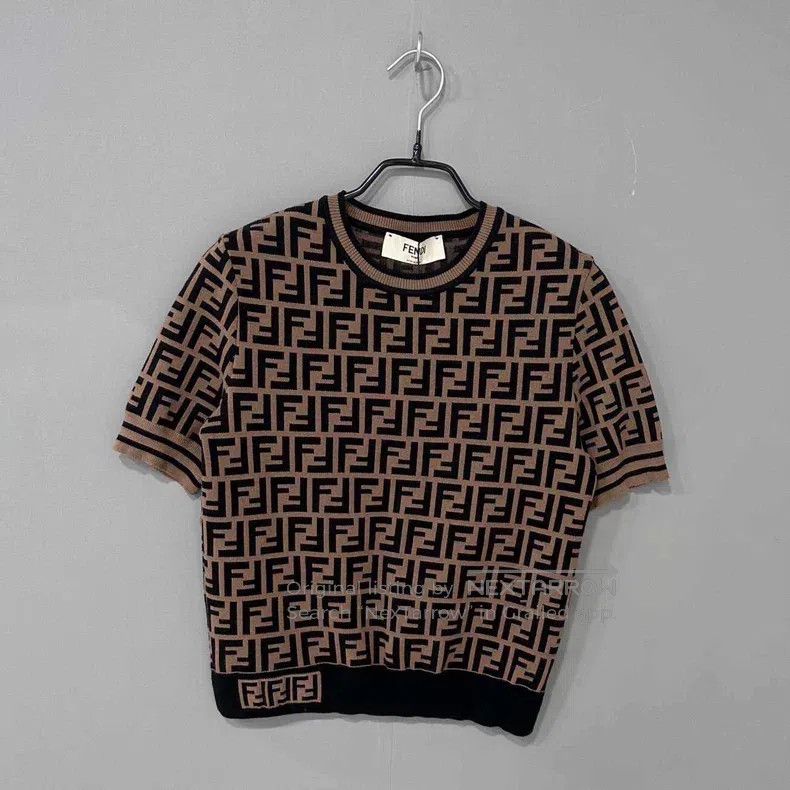 Fendi Fendi All-over print monogrammed knit short sleeve Size XS / US 0-2 / IT 36-38 - 1 Thumbnail