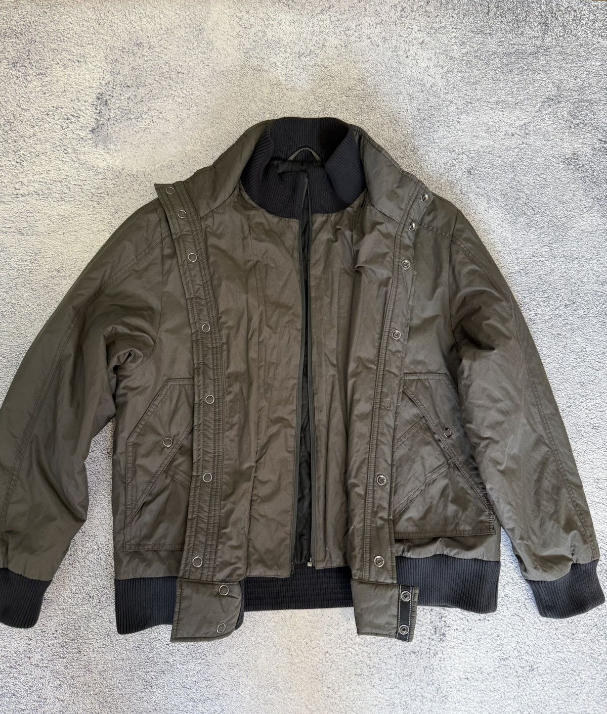 Yves Saint Laurent YSL Yves Saint Laurent Jacket L Graphite Logo Bomber Designe Size US L / EU 52-54 / 3 - 10 Thumbnail