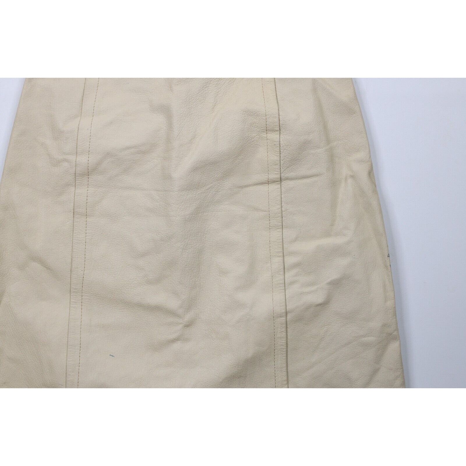 Vintage Vintage 70s Streetwear Distressed Leather Skirt Size 26" / US 2 / IT 38 - 3 Thumbnail