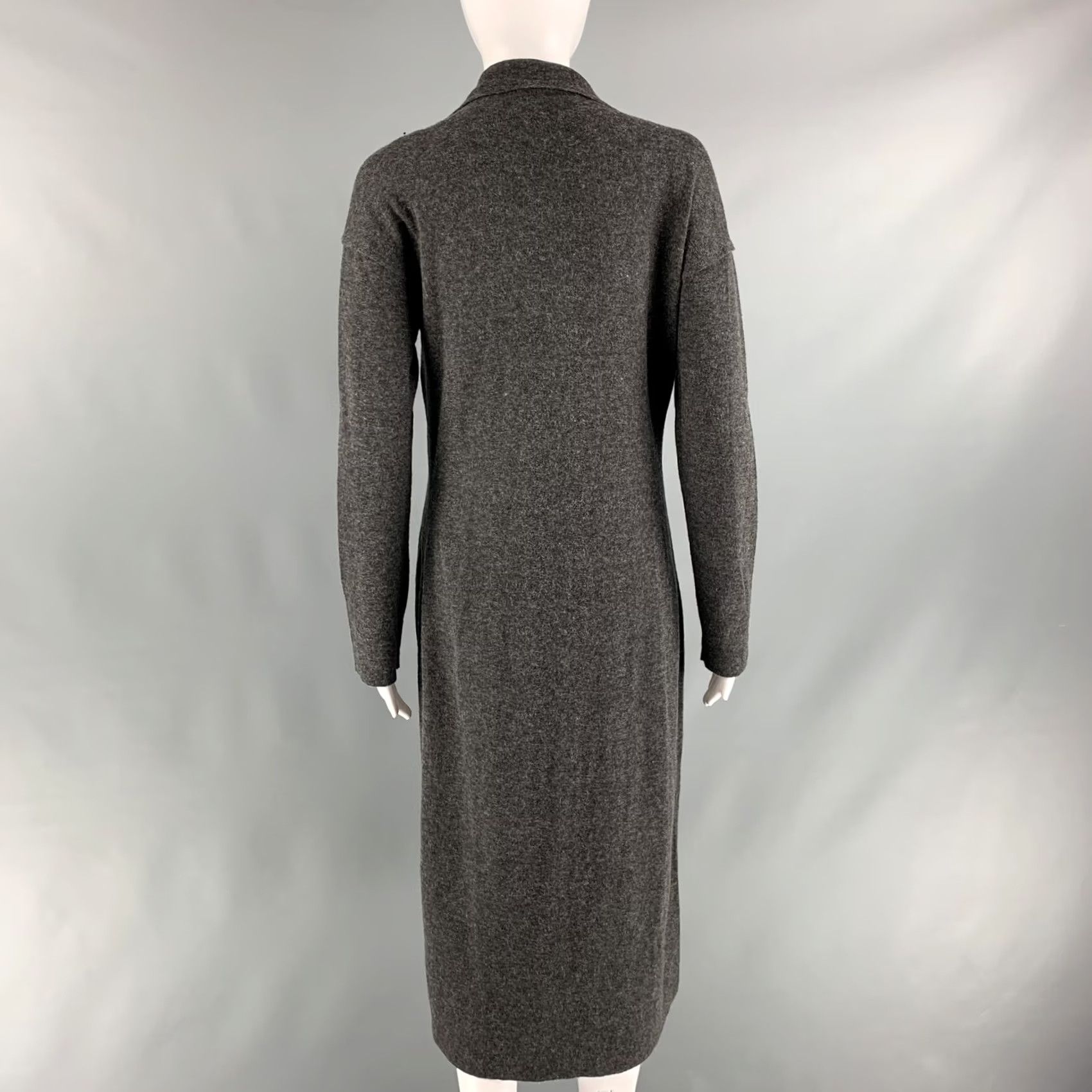 Lanvin LANVIN 2009 Size S Grey Polyamide Blend Long Cardigan Size S / US 4 / IT 40 - 3 Thumbnail